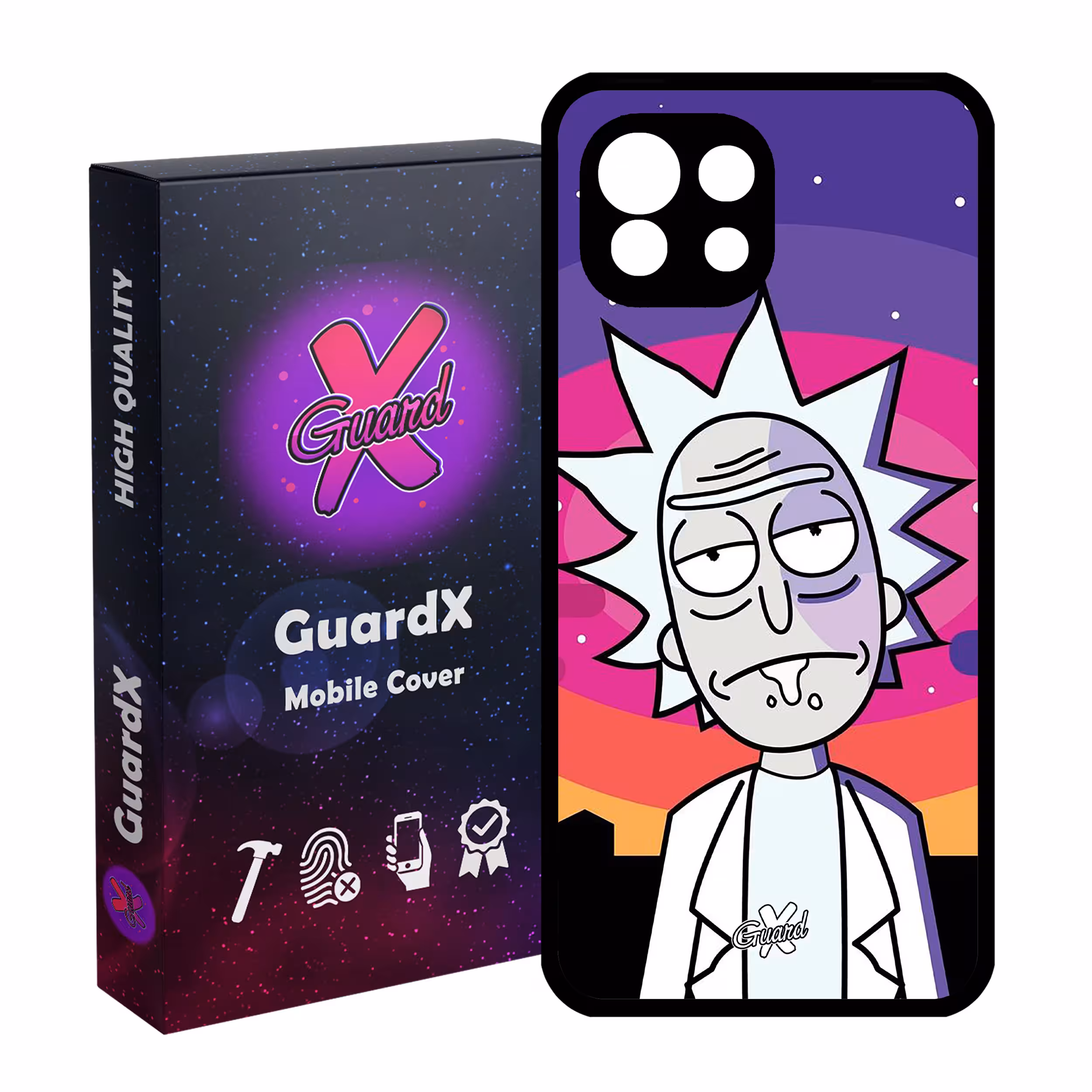کاور گارد ایکس طرح Rick and Morty مدل Glass10099 مناسب برای گوشی موبایل شیائومی Mi 11 Lite