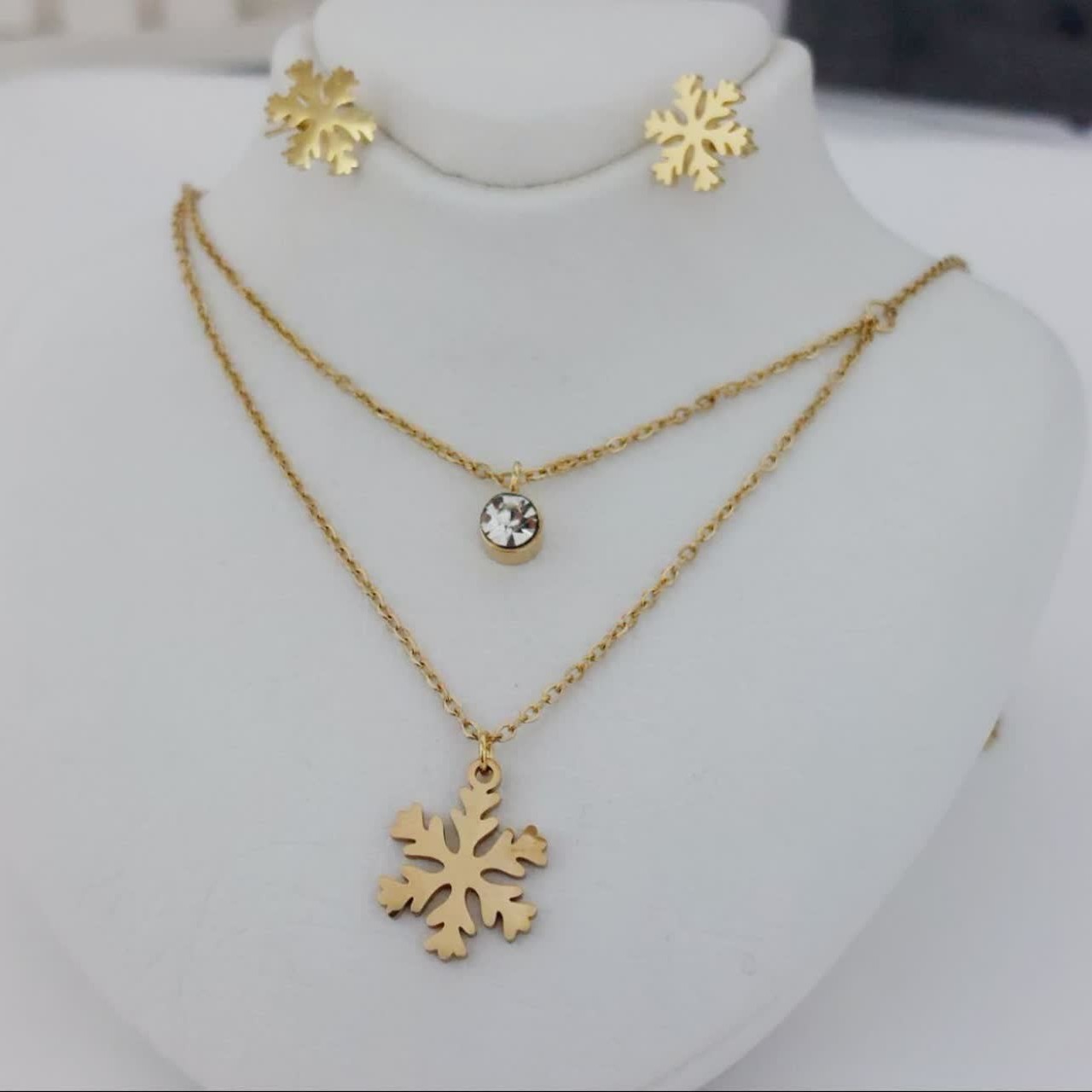 نیمست دو لاین کد10492طرح طلا.استاینلس استیل.با آبکاری طلا.ضد حساسیت.رنگ ثابت