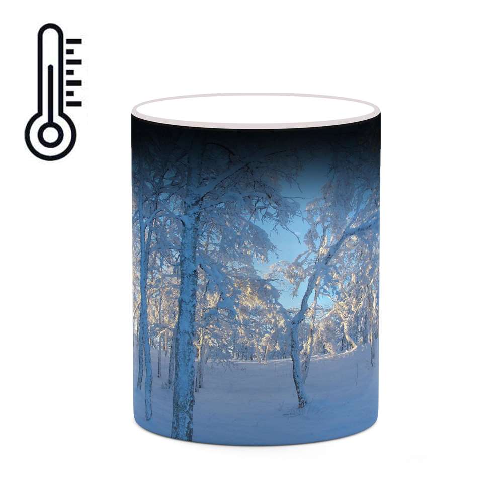 ماگ حرارتی کاکتی طرح منظره برفی مدل mgh18499