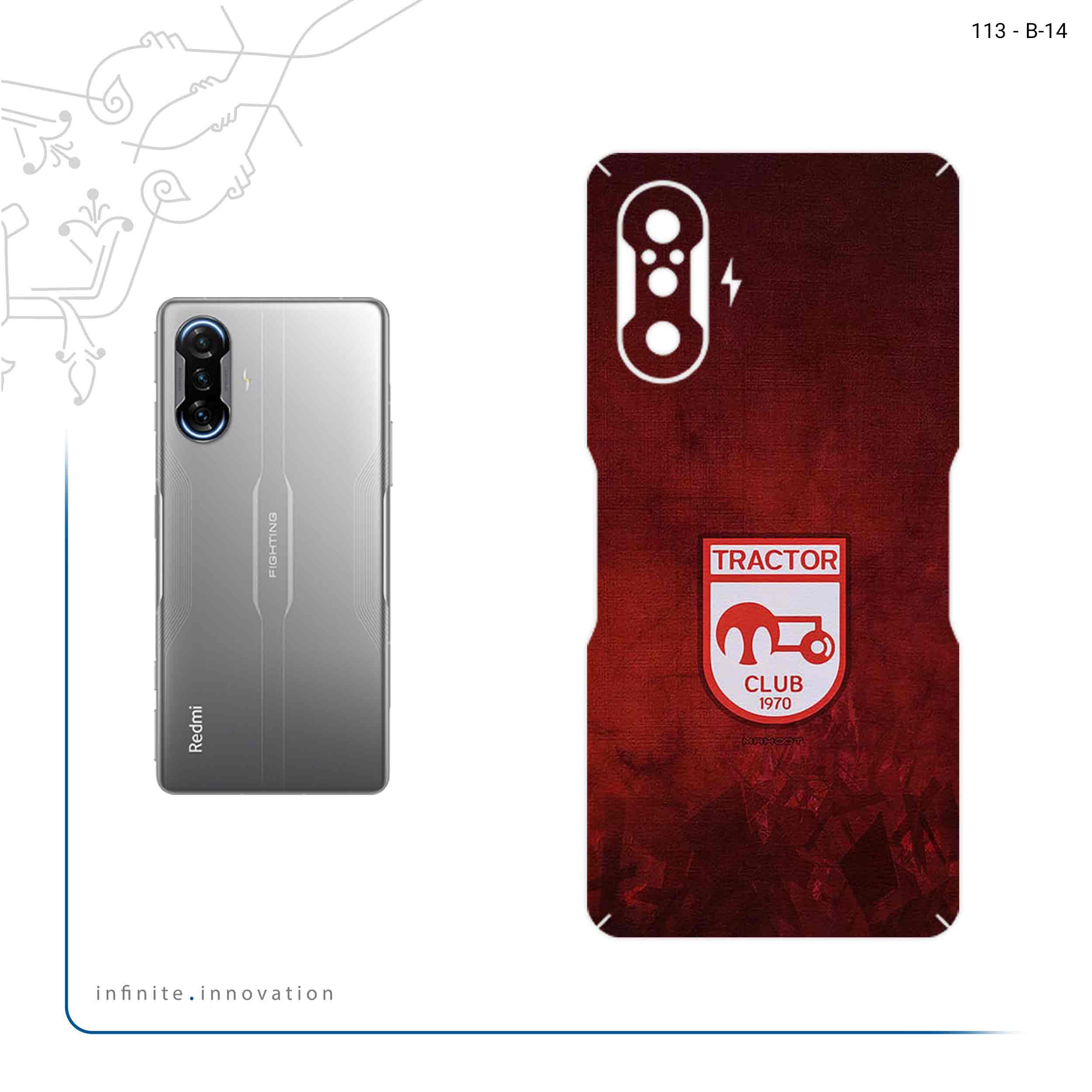 برچسب پوششی ماهوت مدل Tractor مناسب برای گوشی موبایل شیائومی Redmi K40 Gaming