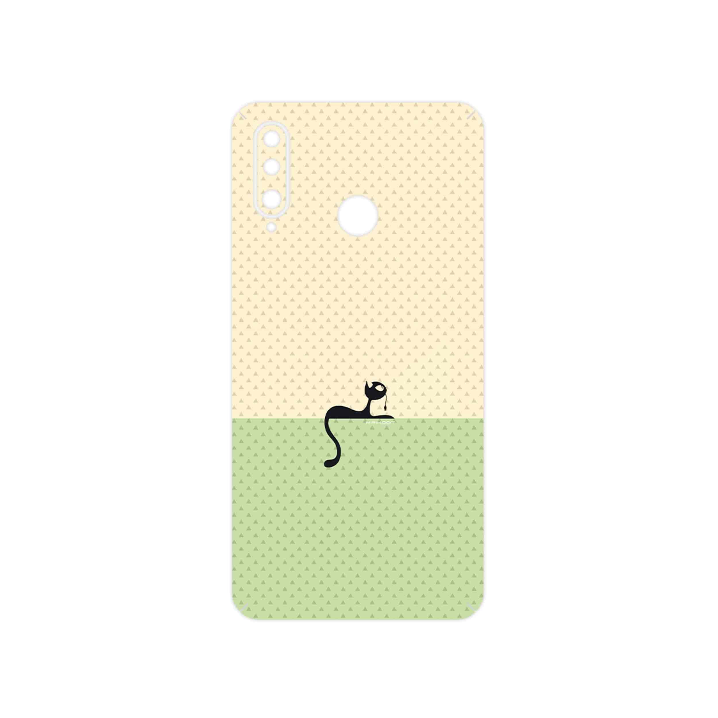 برچسب پوششی ماهوت مدل Minimal Internet Cat Icon مناسب برای گوشی موبایل هوآوی P30 Lite (48 MP Camera)