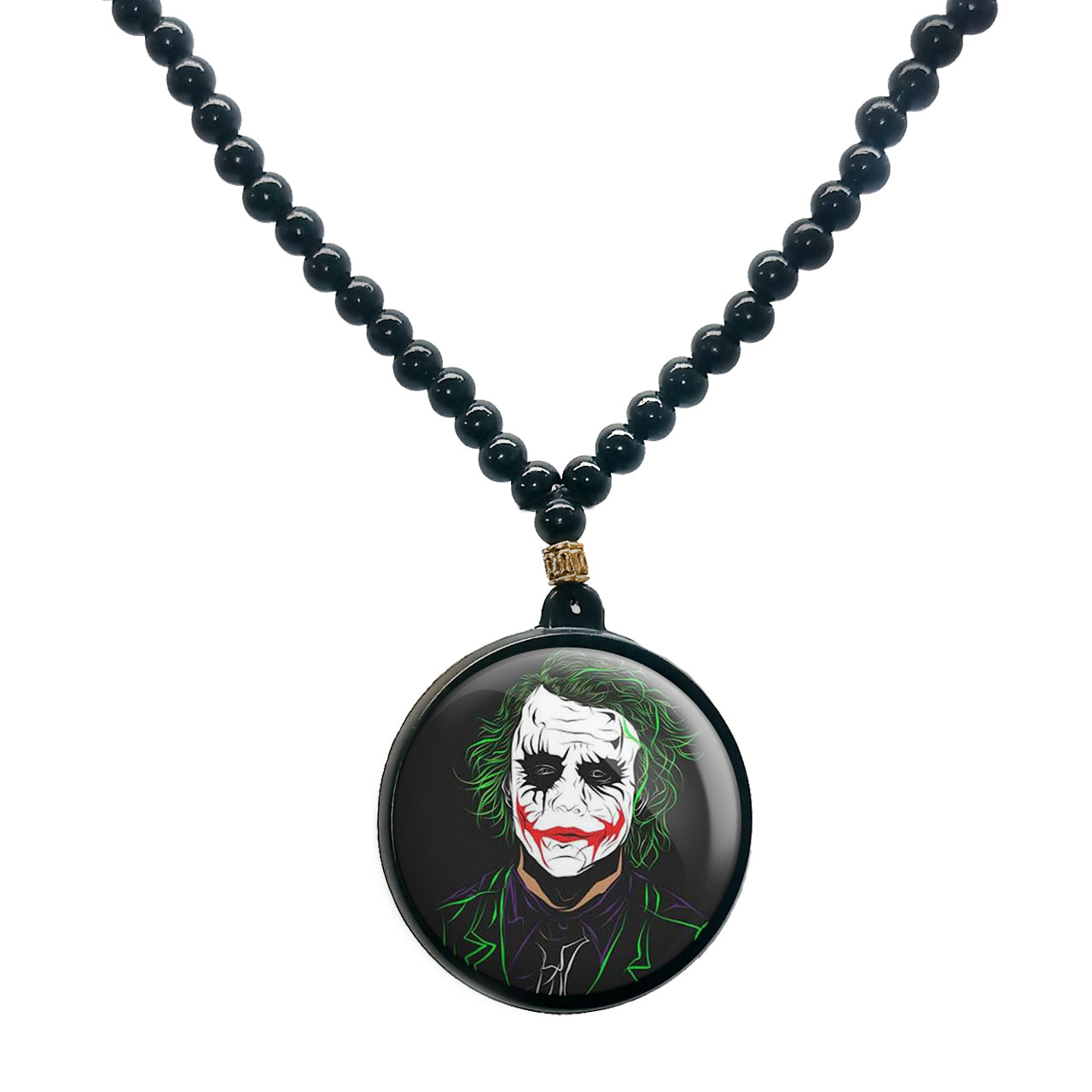 گردنبند پرمانه طرح جوکر کد pmd.6080 مدل دو طرفه
