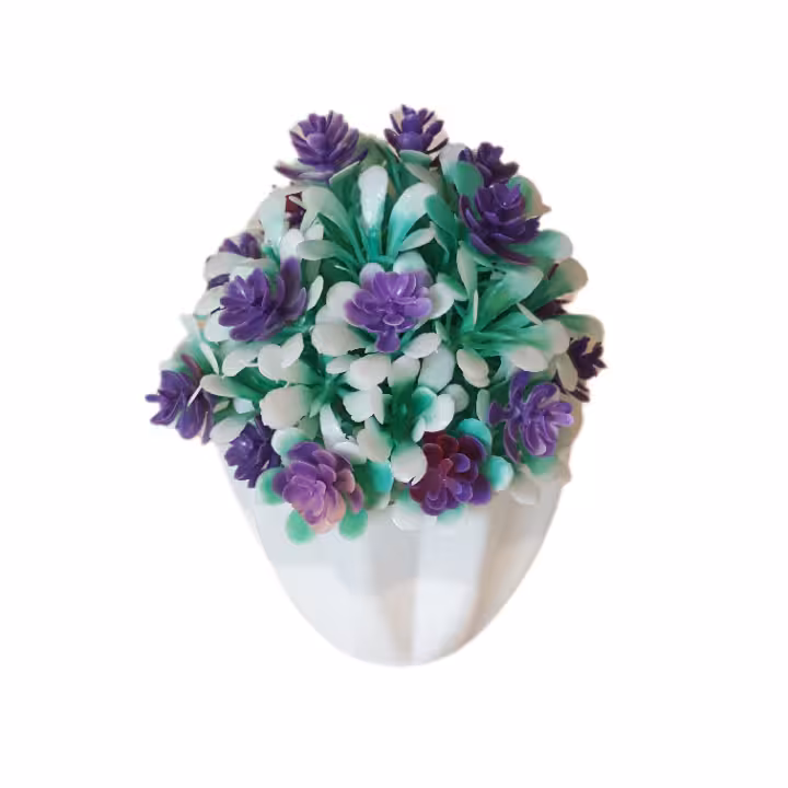 گلدان به همراه گل مصنوعی مدل رزماری کد 134