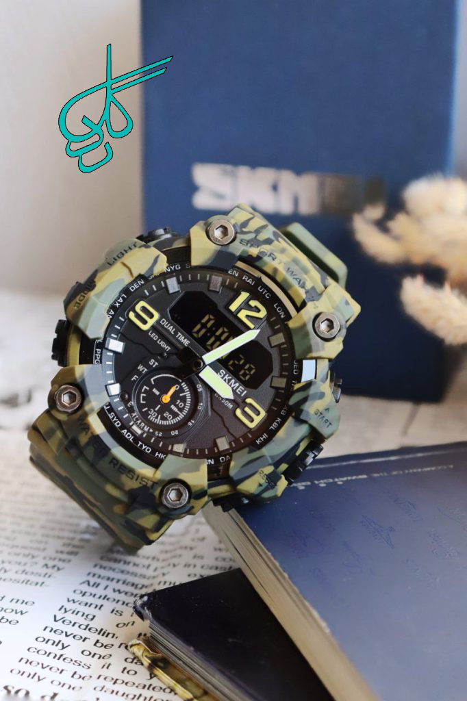 خرید ساعت اسپورت اسکیمی طرح جی شاک ضدآب زیر ثانیه دو ساعته کرنومتر آلارم و چراغ دار کد 1916444 - ردگل