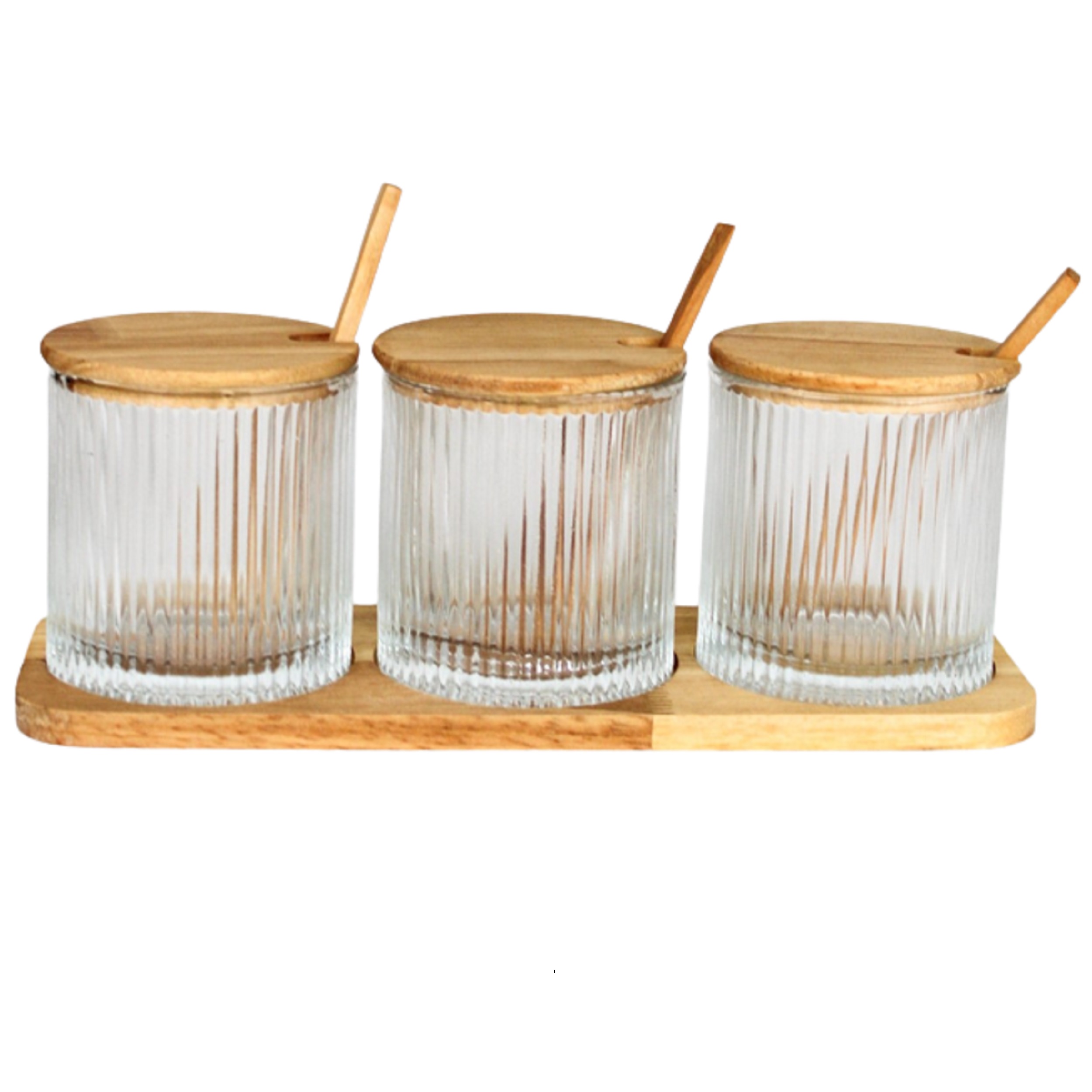 ست جا ادویه 3 پارچه مدل شیاردار