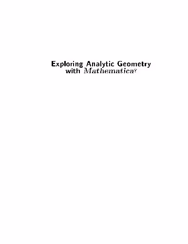 خرید و دانلود نسخه کامل کتاب Linear Algebra Exploring Analytic Geometry with Mathematica