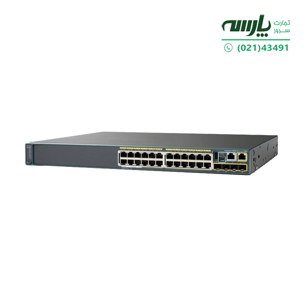 سوئیچ شبکه سیسکو 24 پورت WS-C2960S-24PS-L