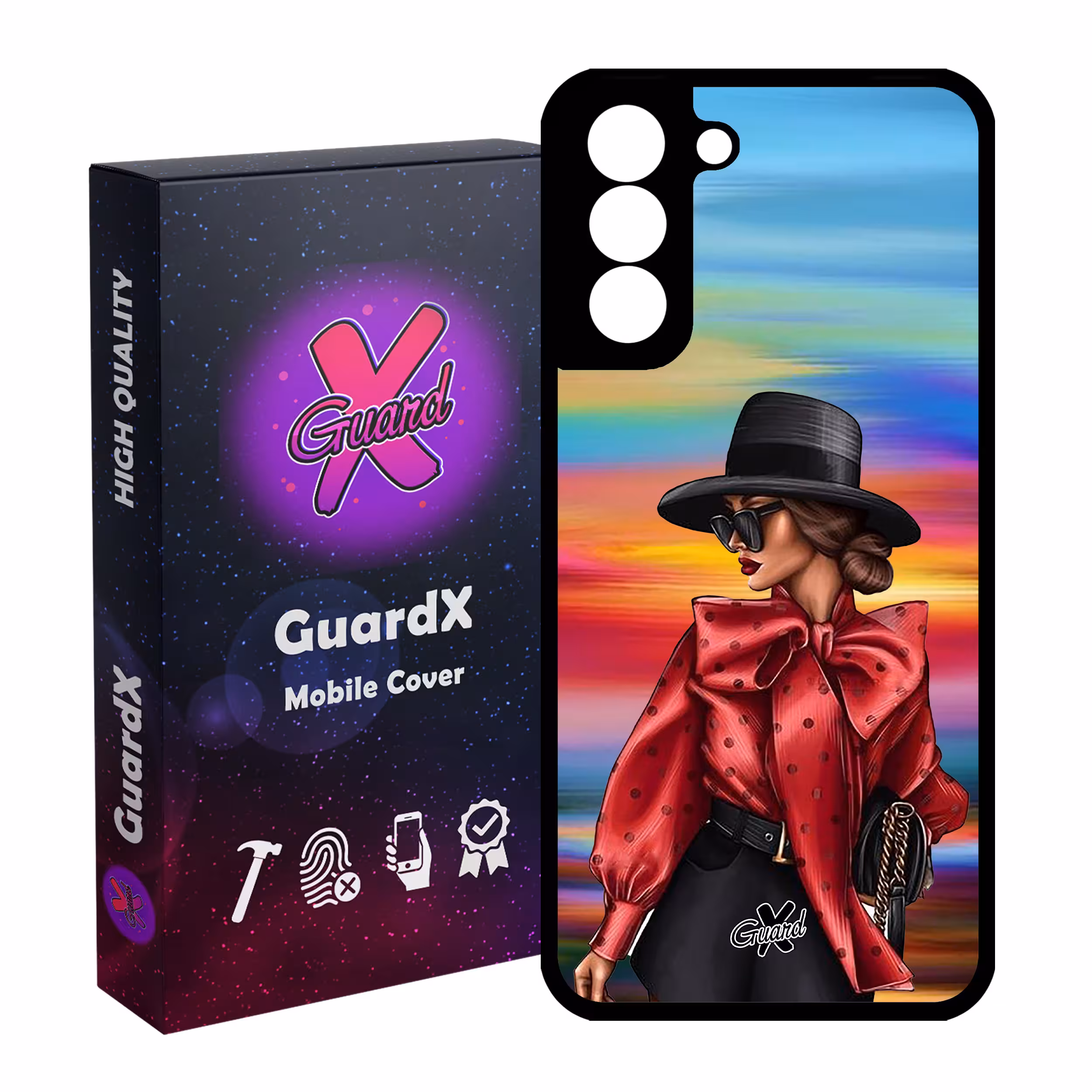 کاور گارد ایکس طرح Girl مدل Glass10086 مناسب برای گوشی موبایل سامسونگ Galaxy S21 FE