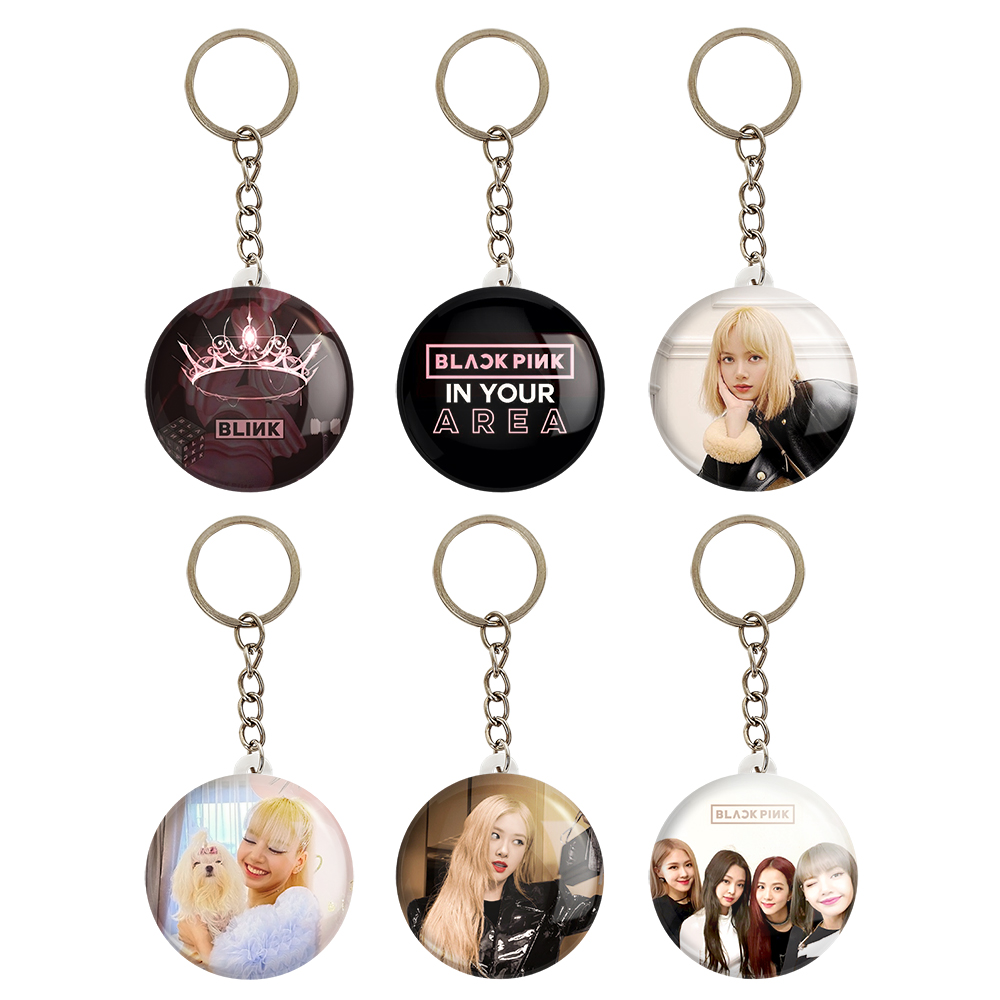 جاکلیدی خندالو مدل گروه بلک پینک BLACKPINK کد 894A مجموعه 6 عددی