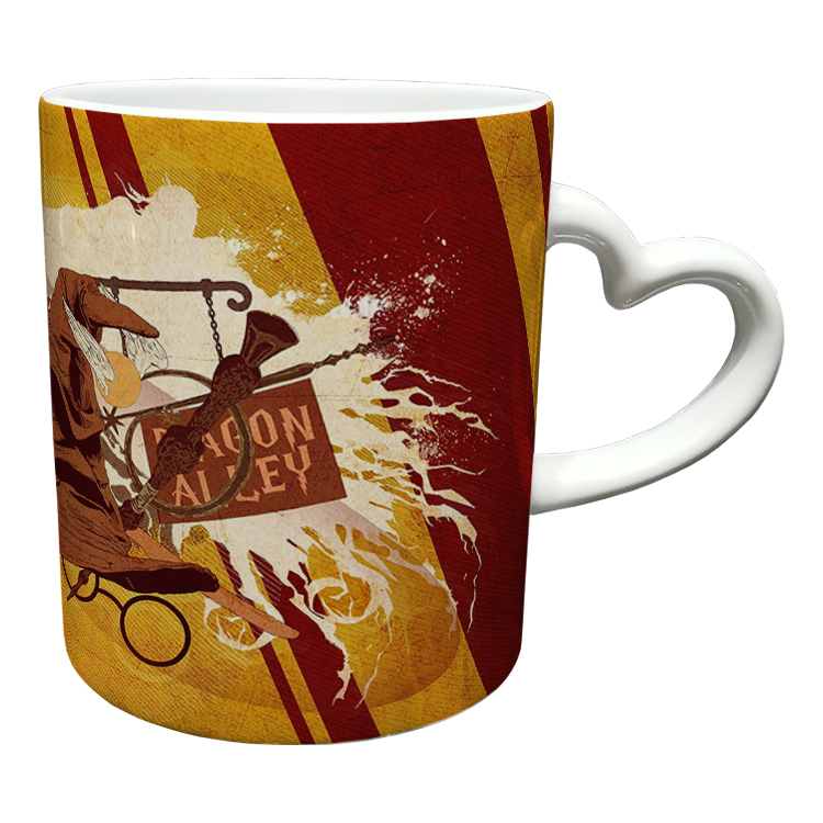 ماگ مدل دسته قلبی طرح هری پاتر کد 43