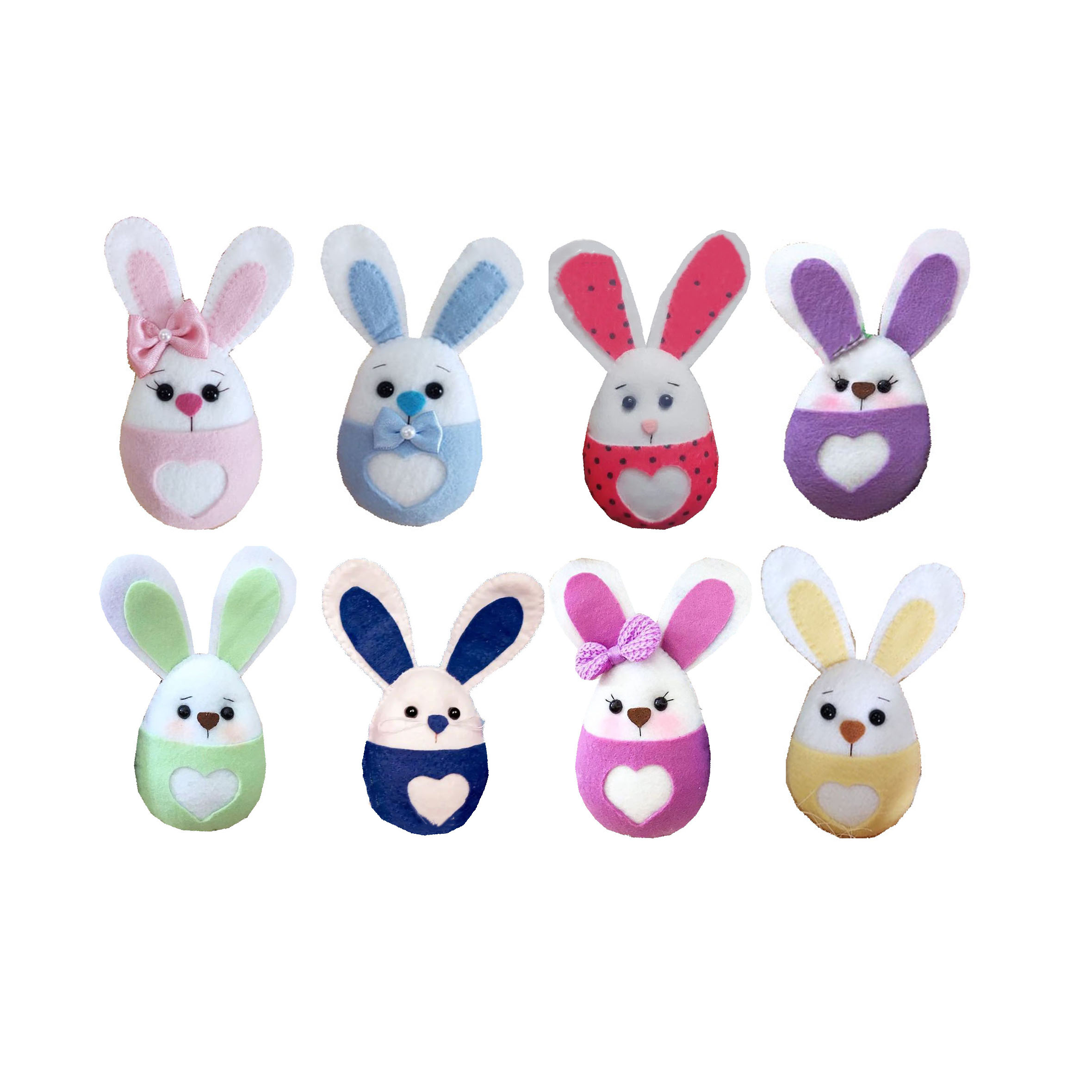  تخم مرغ تزئینی مدل خرگوش مجموعه 8 عددی