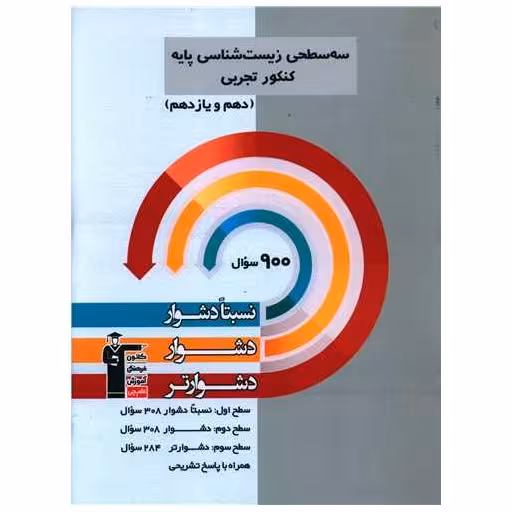 کتاب سه سطحی زیست شناسی پایه کنکور تجربی دهم و یازدهم دشوار (5497) اثر علی رفیعی