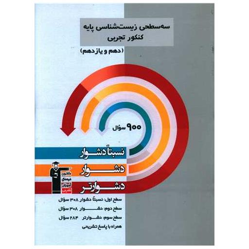 کتاب سه سطحی زیست شناسی پایه کنکور تجربی دهم و یازدهم دشوار (5497) اثر علی رفیعی