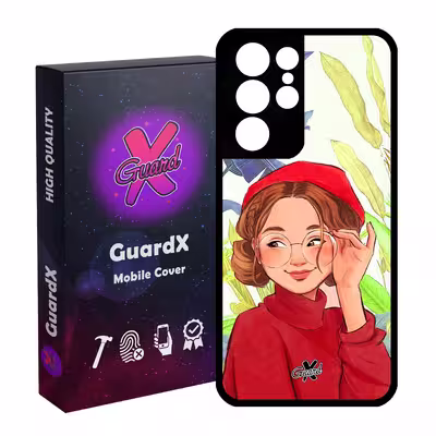 کاور گارد ایکس طرح دختر مدل Glass10328 مناسب برای گوشی موبایل سامسونگ Galaxy S21 Ultra