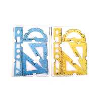 ست 4 تائی خط کش|گونیا|نقاله ژله ای آریا