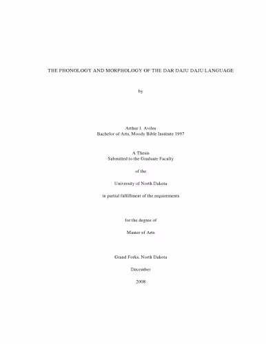 خرید و دانلود نسخه کامل کتاب The Phonology and Morphology of the Dar Daju Daju Language