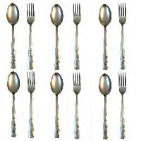 سرویس قاشق و چنگال 12 پارچه مدل گلریز