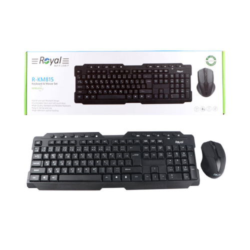 کیبورد و موس بیسیم ROYAL R-KM815 - یاسین کامپیوتر