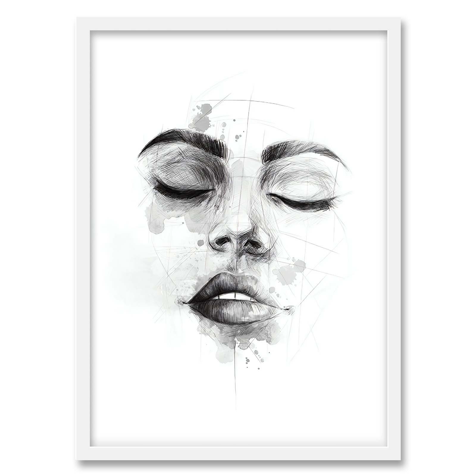 تابلو فورنیمو مدل پرتره ایلوستریشن مدرن و مینیمال کد 05326W