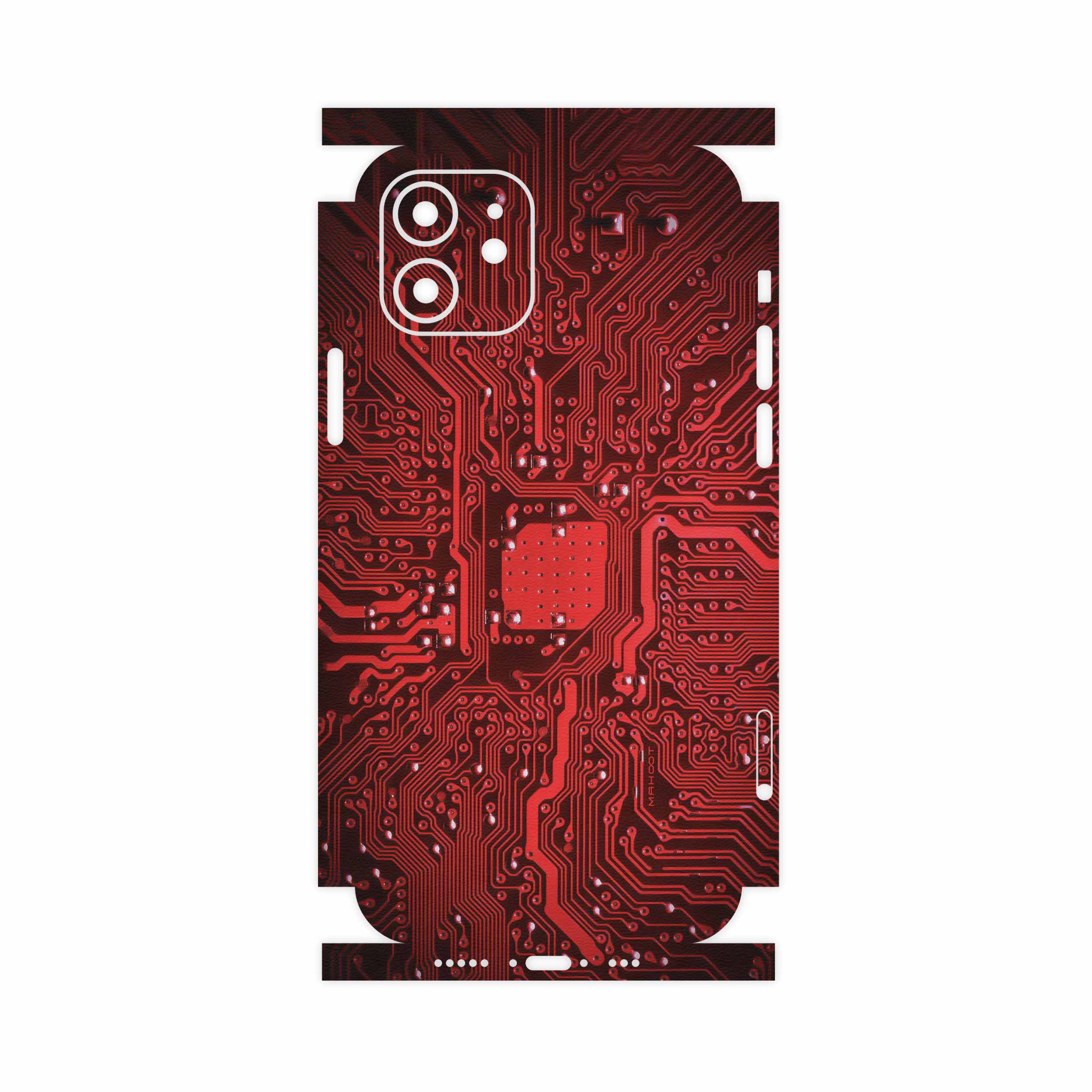 برچسب پوششی ماهوت مدل Red Printed Circuit Board-FullSkin مناسب برای گوشی موبایل اپل iPhone 12