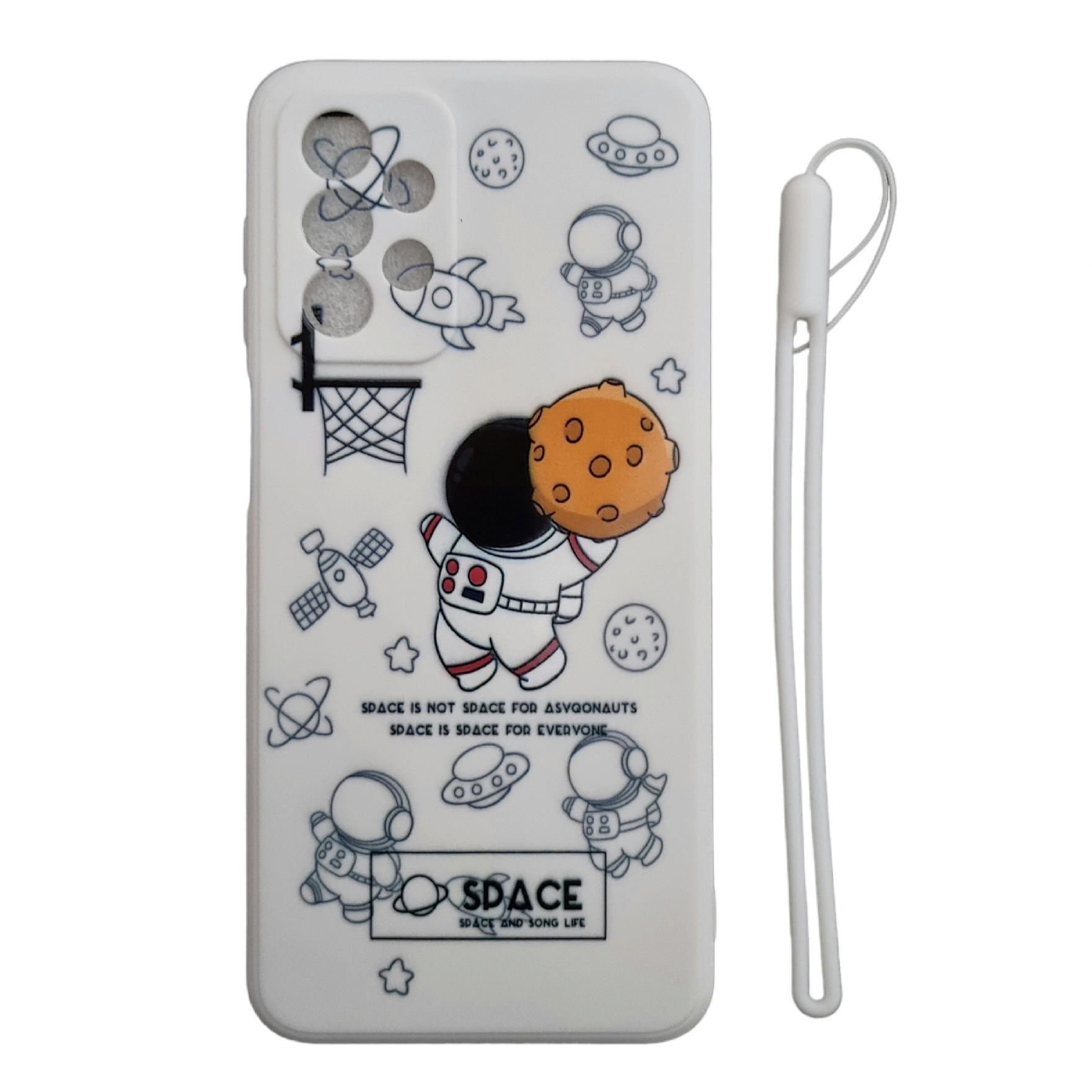 کاور مدل فضایی کد space مناسب برای گوشی موبایل سامسونگ Galaxy A13 4G به همراه آویز