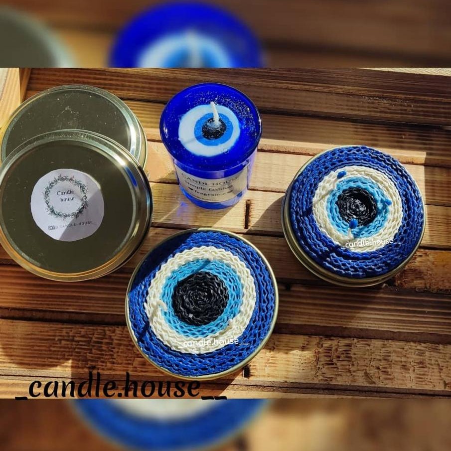 شمع جار چشم و نظر بیزوکس و پارافین ژله ای 