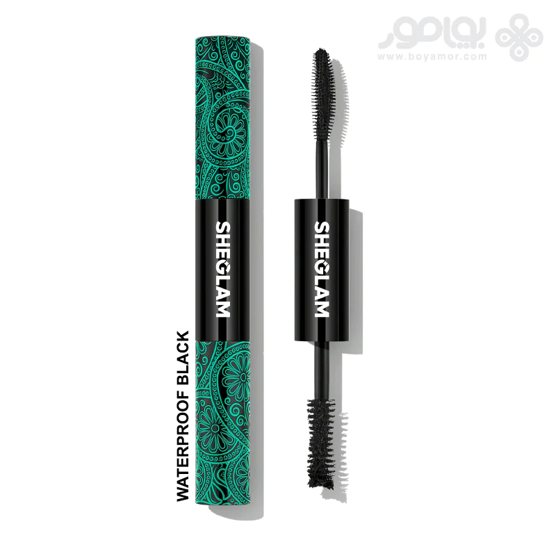 ریمل دو سر ضد آب شیگلم حجم دهنده و بلند کننده رنگ مشکی