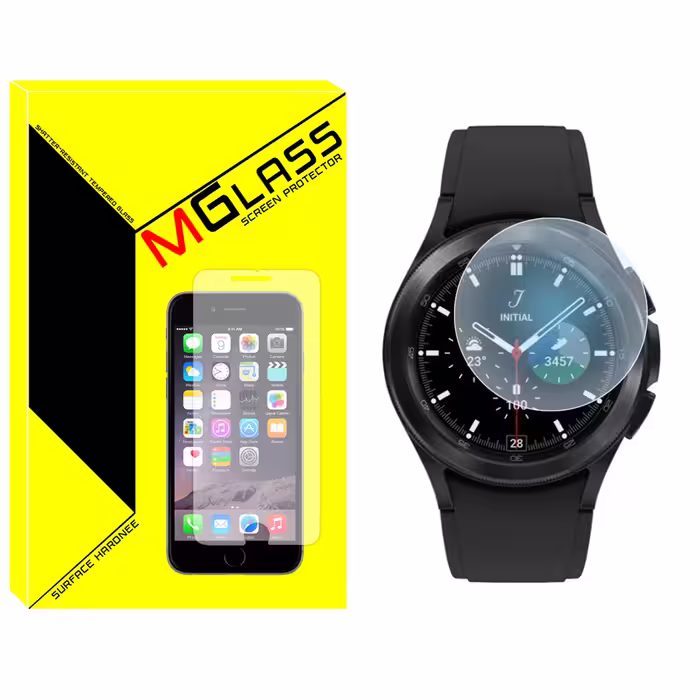 محافظ صفحه نمایش شیشه‌ای ام گلس مدل SH-MG مناسب برای ساعت هوشمند سامسونگ Watch 4 Classic 42mm