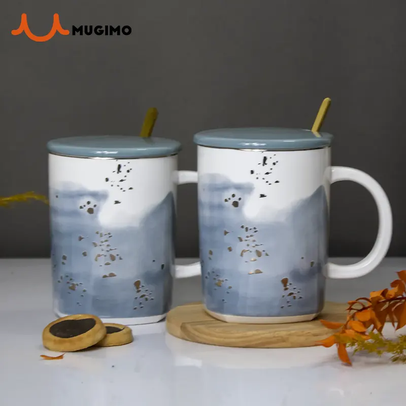 ماگ سرامیکی درب دار مدل آسمان