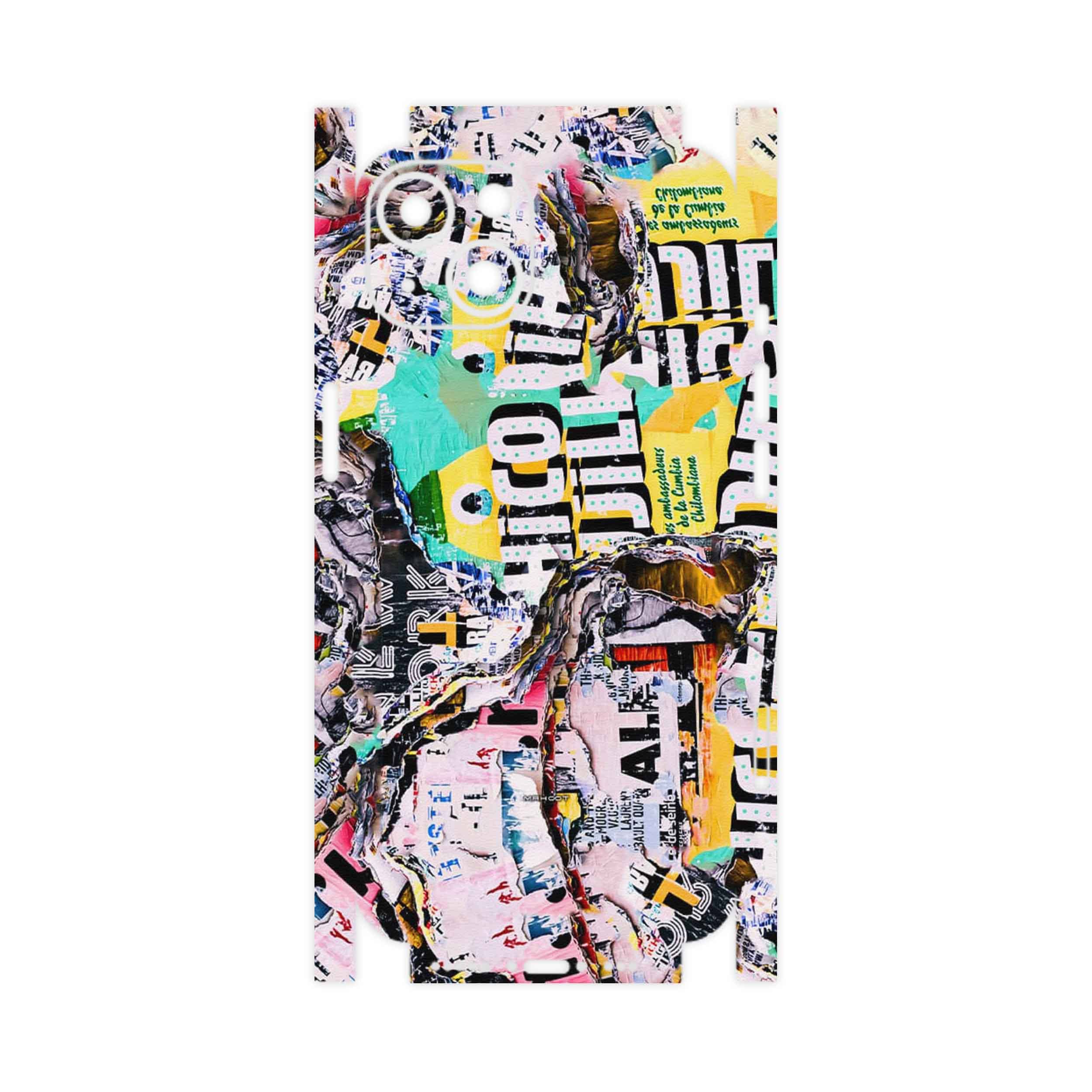 برچسب پوششی ماهوت مدل Collage of Teared Paper-FullSkin مناسب برای گوشی موبایل اپل iPhone 13