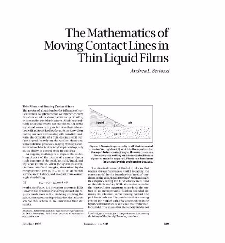 خرید و دانلود نسخه کامل کتاب The Mathematics of Moving Contact Lines in Thin Liquing Films