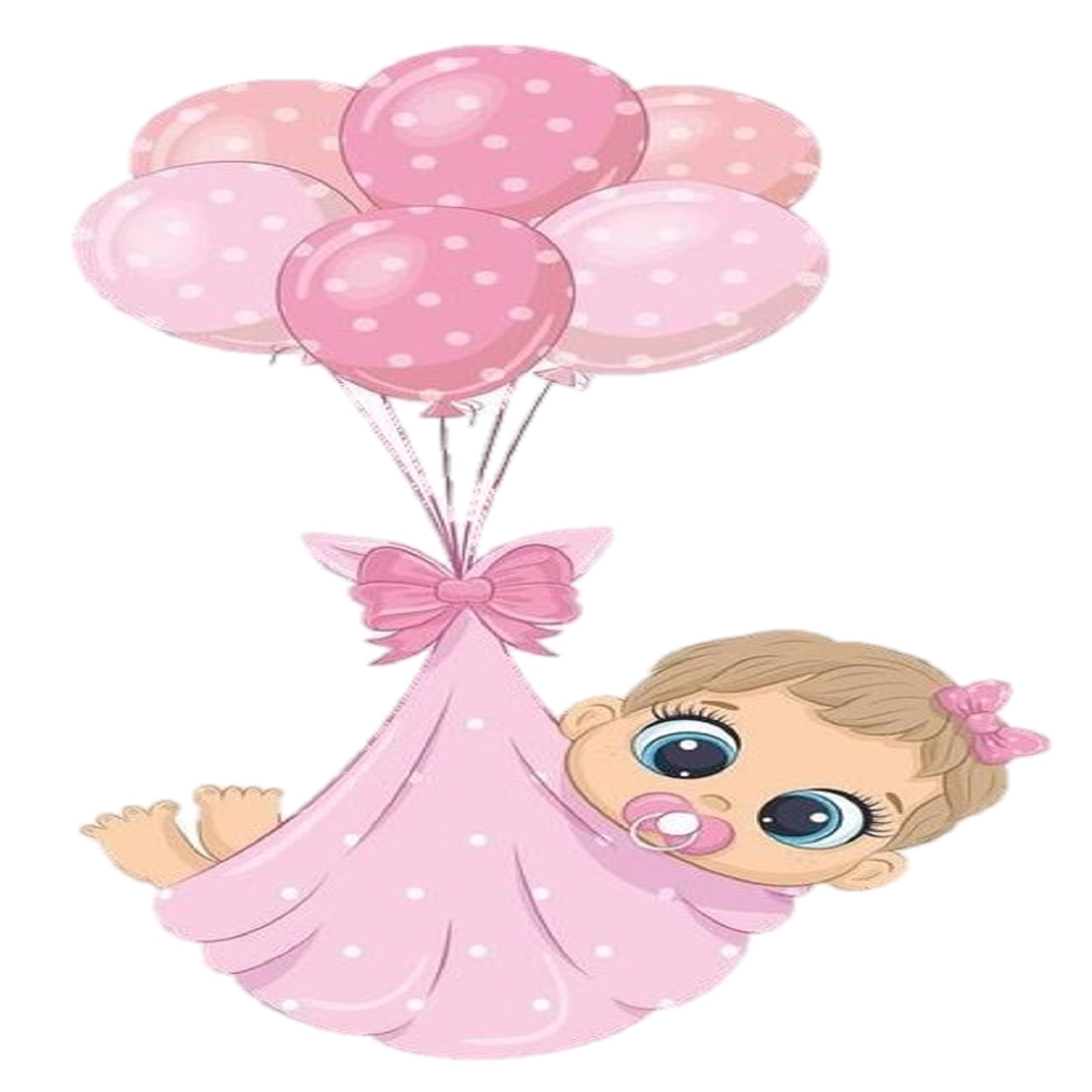  استند رومیزی تولد طرح بی‌بی دختر مدل بادکنک کد 01