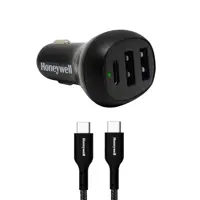 شارژر فندکی هانیول مدل HC000011 به همراه کابل تبدیل USB-C