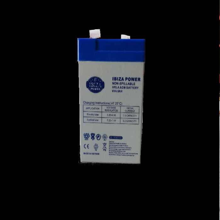 باتری 6 ولت 5 آمپر ساعت ایبیزا پاور IBIZA POWER