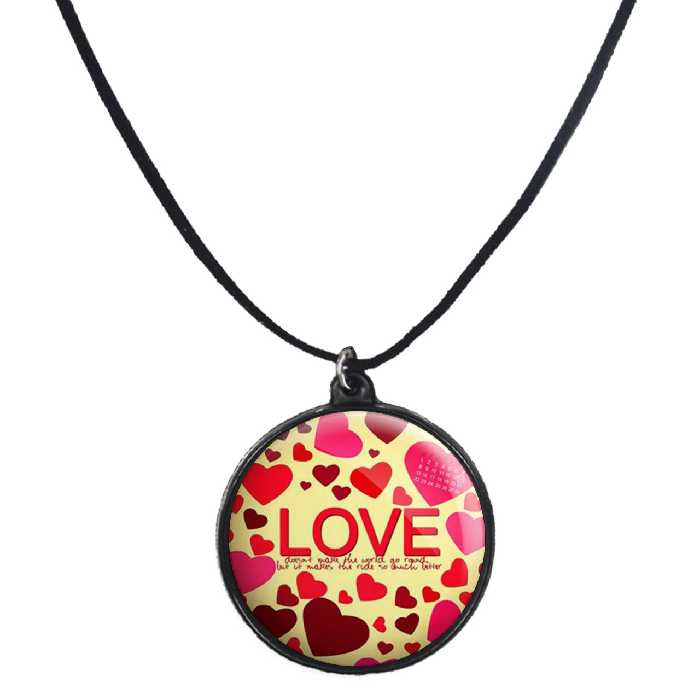 گردنبند پرمانه طرح عاشقانه کد pmb.8134 مدل دو طرفه