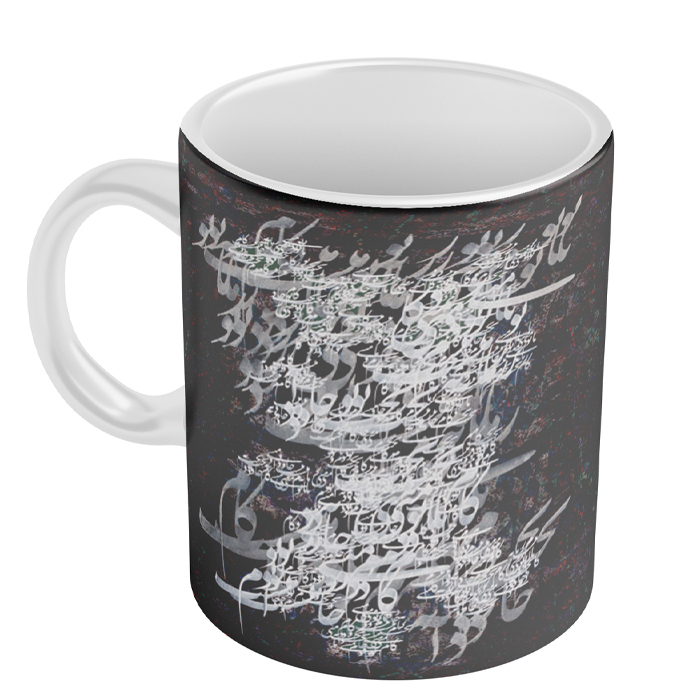 ماگ مدل تایپوگرافی طرح نستعلیق