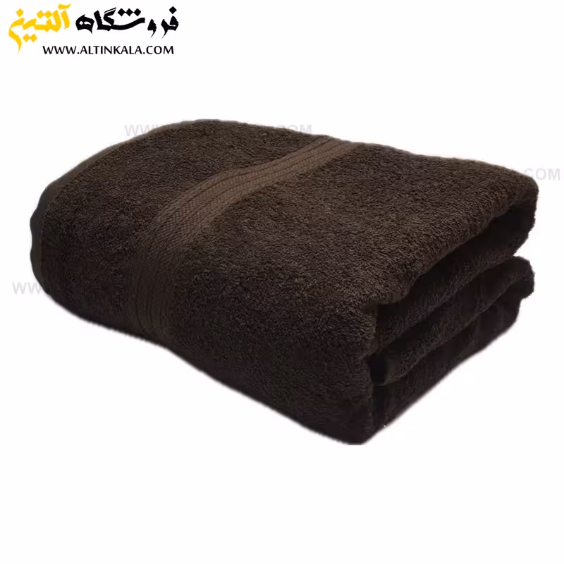 حوله دستی برق لامع مدل دیور قهوه ای 40×80