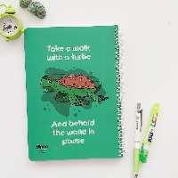 دفتر 100 برگ  الیپون طرح لاک پشت  سایز وزیری جلد نرم