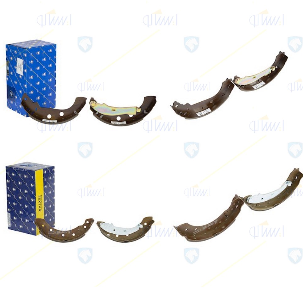 لنت و کفشک ایساکو عقب هلالی 206 بدون ABSبا اهرم تنظیم با قطر کاسه180میلی متر