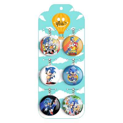 جاکلیدی خندالو طرح سونیک کد 4A مجموعه 6 عددی