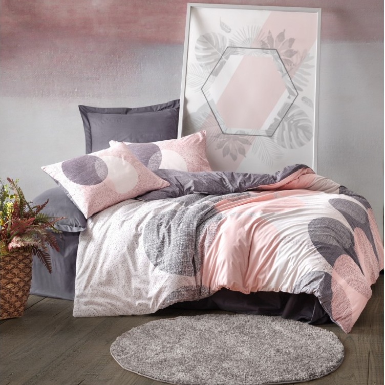  سرویس ملحفه کاتن باکس مدل Mode Line طرح Leron دو نفره 4 تکه