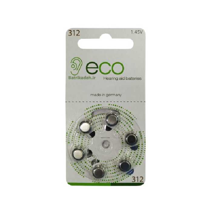 باتری سمعک اکو کد 312 بسته 6 عددی