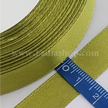 روبان 13 ساتن سبز زیتونی روشن