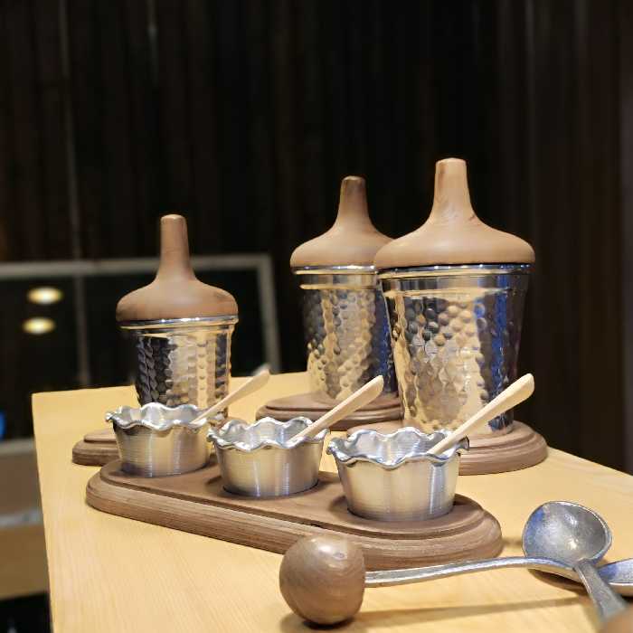 بانکه پذیرایی تنقلات به همراه قاشق 