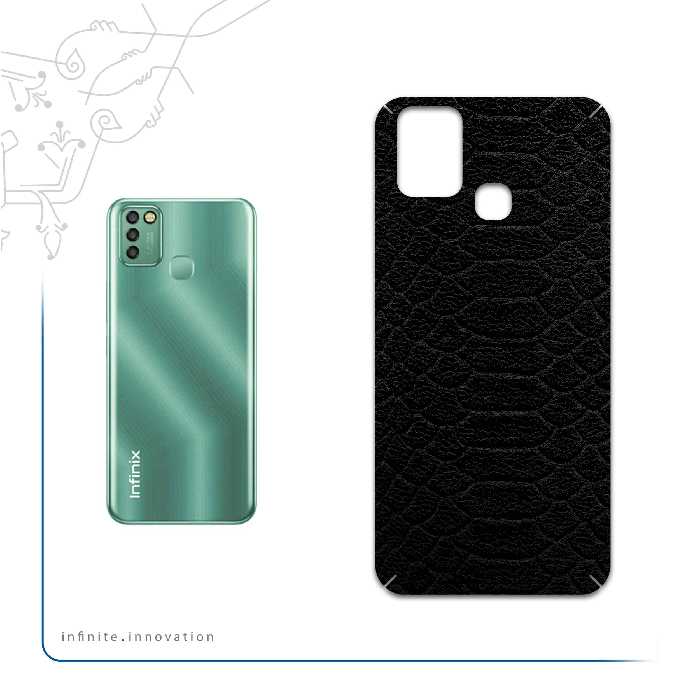 برچسب پوششی ماهوت مدل Black-Snake-Leather مناسب برای گوشی موبایل اینفینیکس Smart 6 X657B