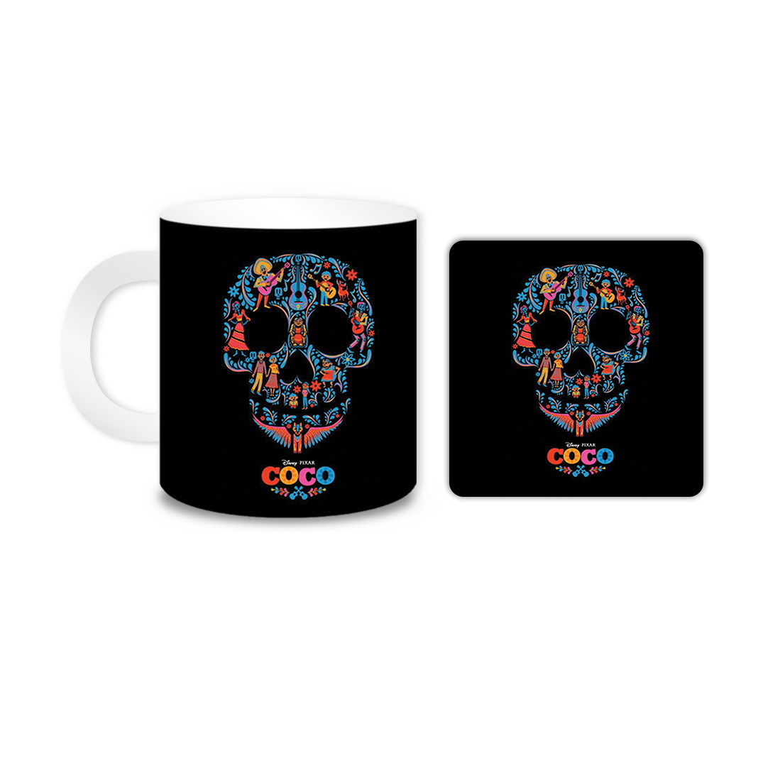 ماگ مدل اسکلت کد 443 به همراه زیر لیوانی