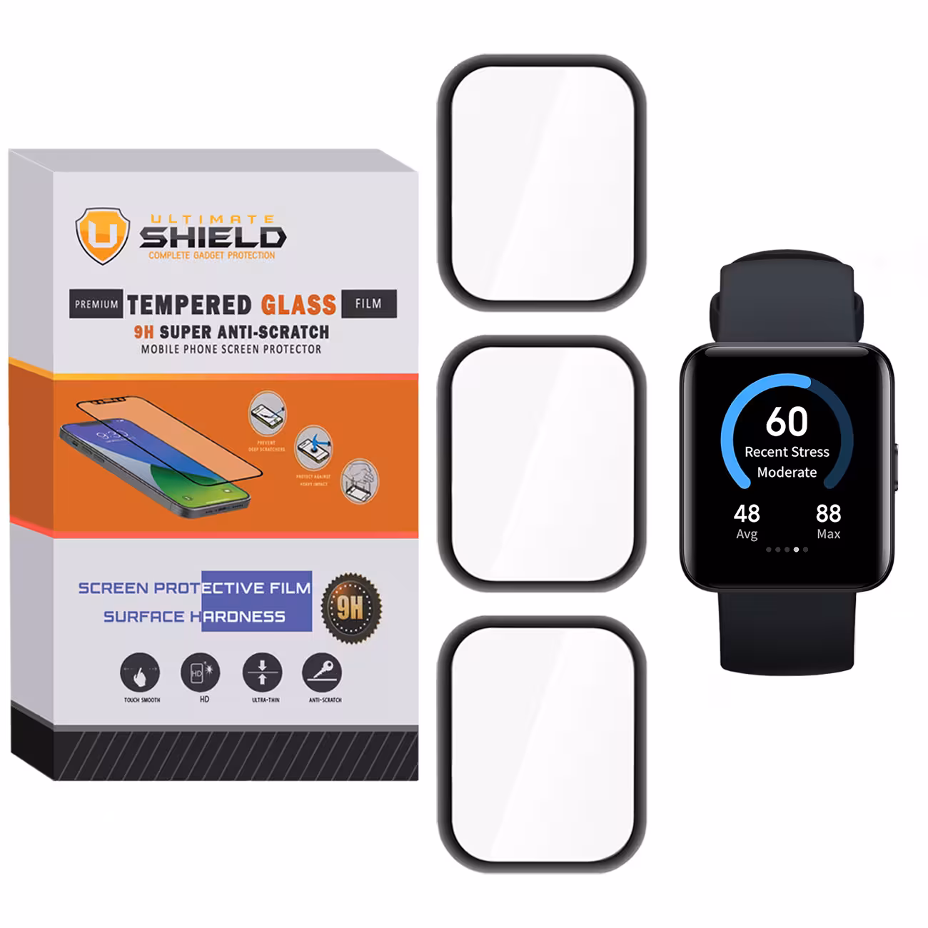 محافظ صفحه نمایش نانو آلتیمیت شیلد مدل NUL مناسب برای ساعت هوشمند شیائومی Redmi Watch 2 بسته سه عددی