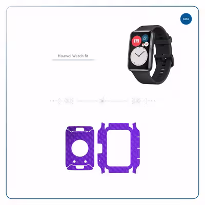 برچسب ماهوت طرح Purple Fiber مناسب برای ساعت هوشمند هوآوی Watch Fit
