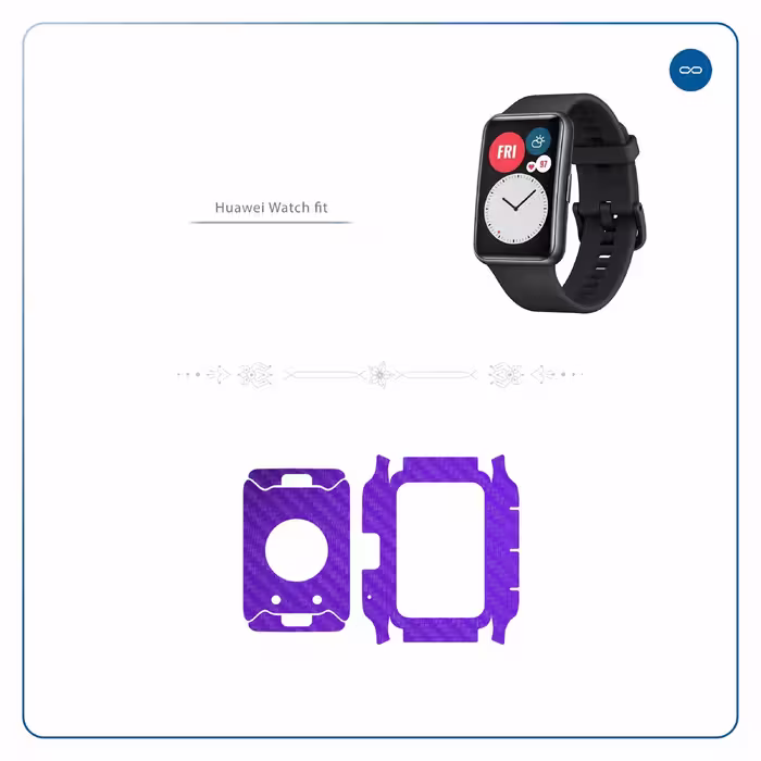 برچسب ماهوت طرح Purple Fiber مناسب برای ساعت هوشمند هوآوی Watch Fit