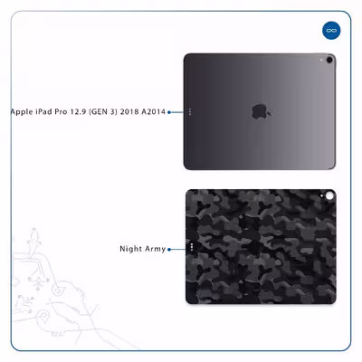 برچسب پوششی ماهوت مدل Night-Army مناسب برای تبلت اپل iPad Pro 12.9 (GEN 3) 2018 A2014